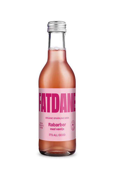 Fatdane Rabarber med Vanilje, 25 cl.